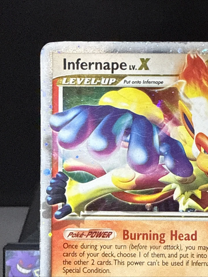 Pokemon CarId nfernal Lv.X DP10 Diamond Pearl Black Star Promo Holo Promo Played - Image 3 of 4