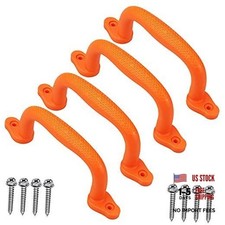 Set of 4 Safety Playground Handles,Swing Set Kids Safety Hand Orange-4pcs