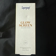 Supergoop Glow Screen Golden Hour SPF 40 1.7oz- New & Sealed In Box- Exp 04/2026