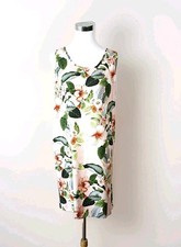 Nwt Pineapple Moon Silk Mini Tank Dress Sz. Xl Casual Multicolor Floral  02