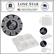 Stylish Hard Shell Memory Card Storage Case for SD MMC - White Elegant Design