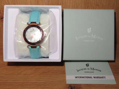 Jacques du Manoir Swiss Made Damenuhr, Steine