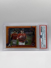 2025 Topps Chrome - Austin Riley Orange Logofractor # /25 PSA 9 - Braves
