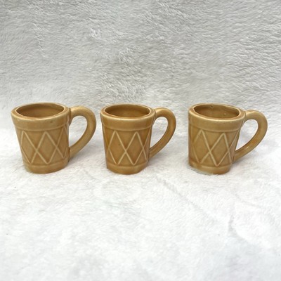 Set Of 3 Mini Mugs Children s Cups Ice Cream Cone Theme Diamond Shot Glasses 2 