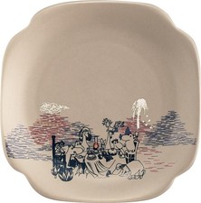 Yamaka Shoten MOOMIN "The Happy Moomins" Redesigned by Kawato Rika Square Plate,