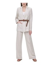 CALVIN KLEIN Womens Beige Wear To Work Blazer Jacket 6