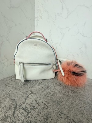 Fendi Pre-Owned Authentic Backpack White 22 Free Tracked Shipping