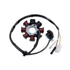 Magneto Stator Dual Ignition 4 wires AC 8 Poles for GY6 Engine 50cc 80cc 100c.