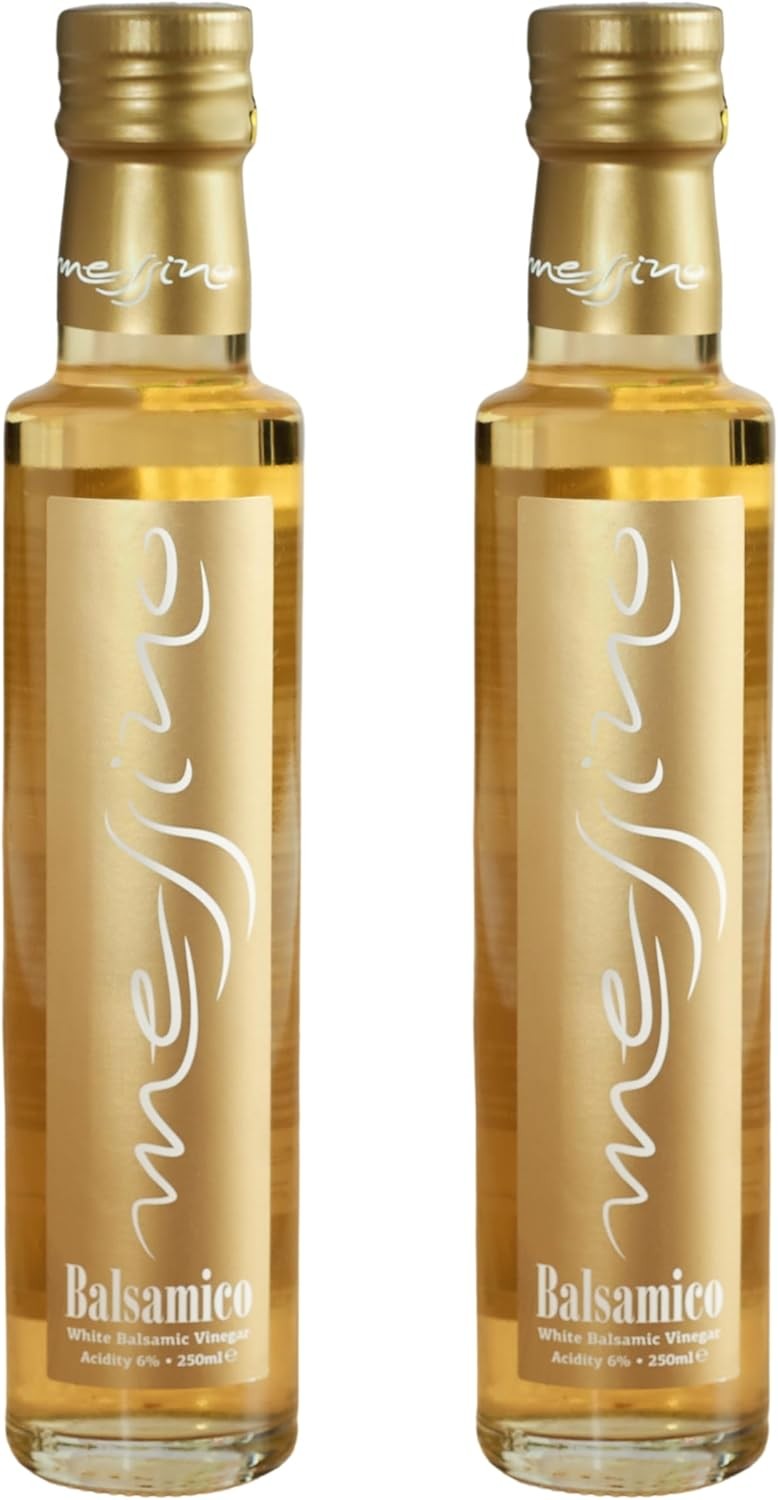 Messino Greek White Balsamic Vinegar - No Added Sugar - Vegan - Pack of 2 x 250