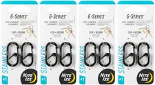 Nite Ize 2-Pack G-Series Dual Chamber S.S. Carabiner 1 - Black 4-Pack 