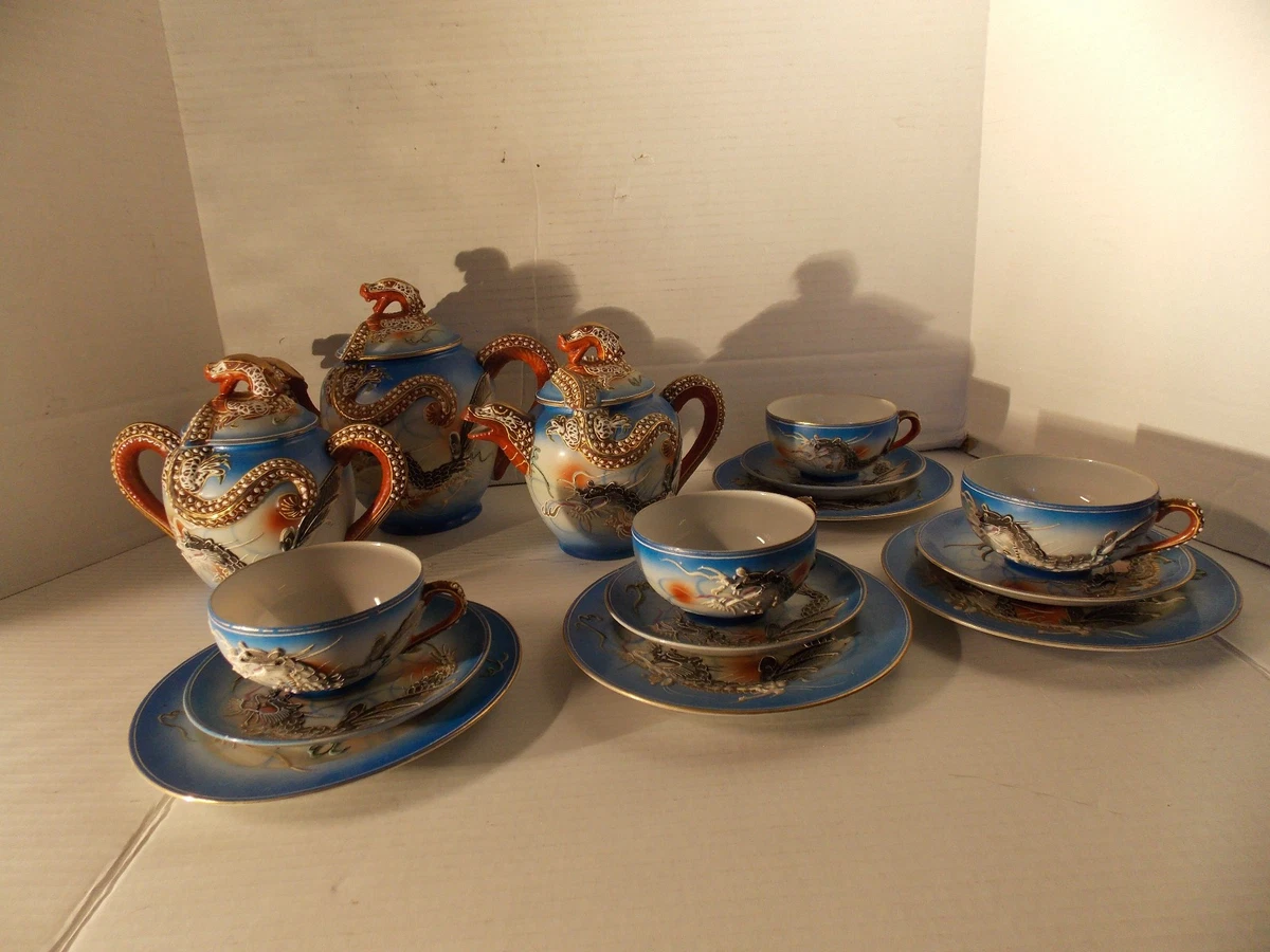 Dragon Tea Set In Collectible Japanese Teapots & Tea Sets (1900