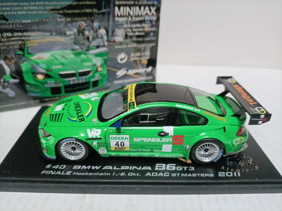 Spark 1:43 BMW Alpina B6 GT3 ADAC GT 2011 Champion Racing Model - Image 2 of 4