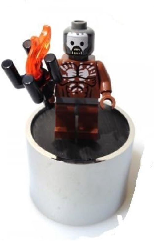 LEGO El Señor de los Anillos Minifigura Uruk-hai Berserker lor019 Orco Set 9474 con Antorcha