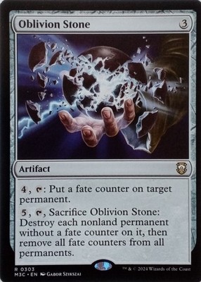 0303 OBLIVION STONE RARE MODERN HORIZONS 3 COMMANDER MTG CARD