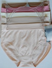 Yummie 5 pk Non-Shaping Retro Brief Jacquard Solids Pink Beige Ivory Peach Brown