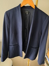 J.Crew 365 Going Out Blazer Womens Size 12 Navy Open Front Ponte Knit Jacket