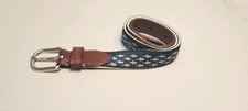J.Crew Crewcuts Patterned Belt Size S Boys Kids Sharks Fish