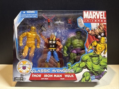 Hasbro Classic Avengers IRON MAN HULK THOR Action Figure 3 Pack