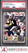 1999 LEAF R & S #147 CHARLES WOODSON RAIDERS HOF POP 3 PSA 9