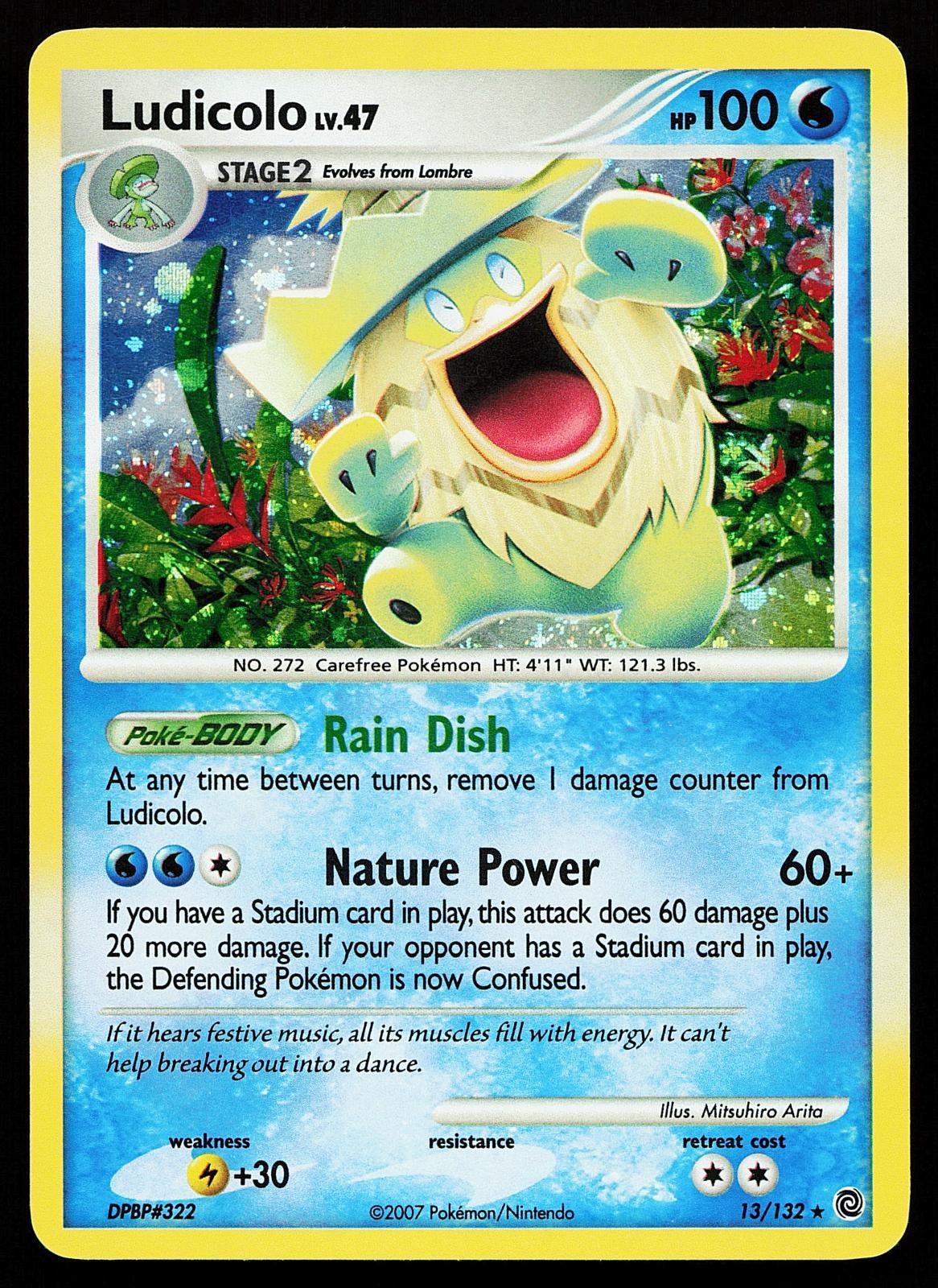 Ludicolo 13/132 Holo Rare Secret Wonders Pokemon Card