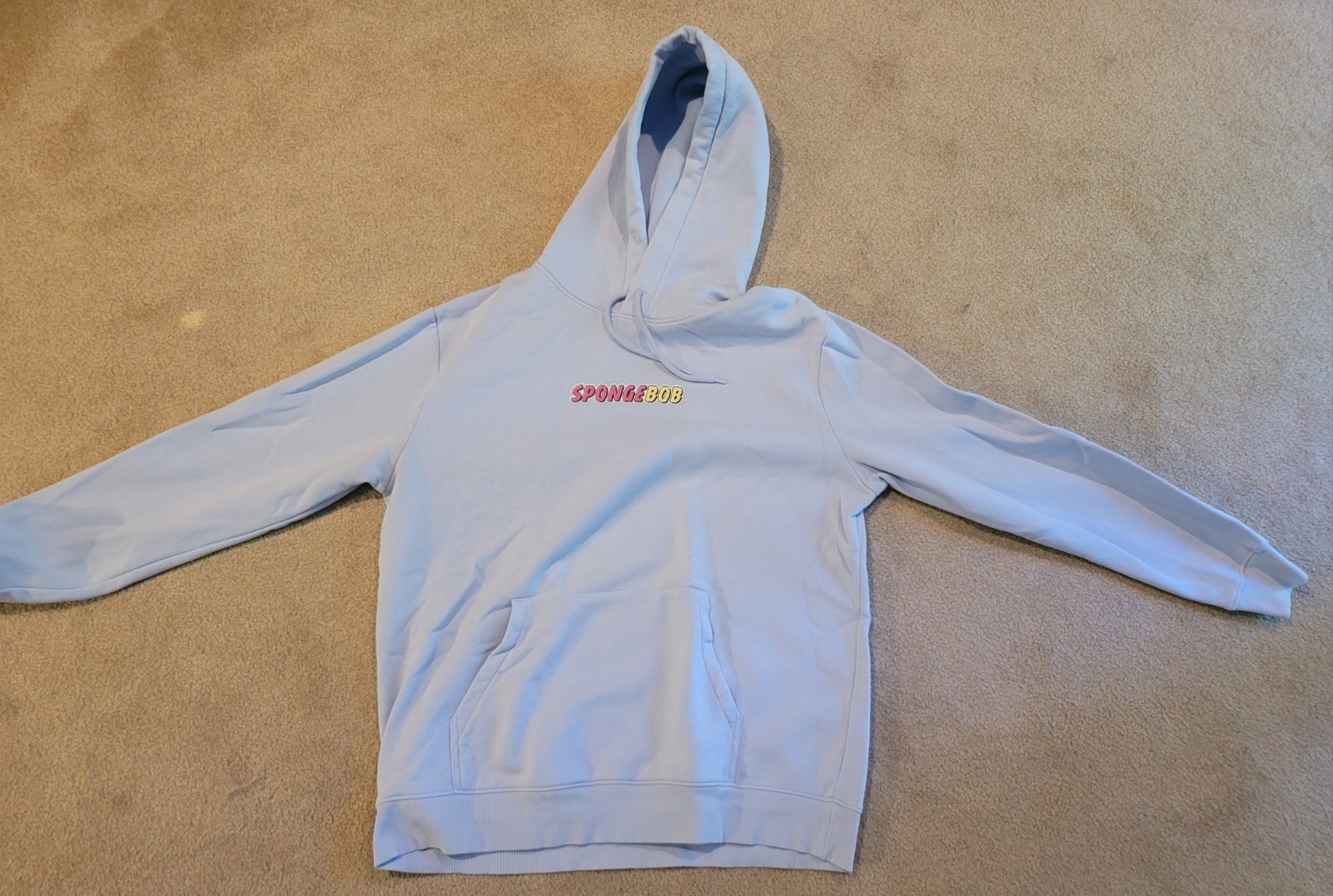 Spongebob Squarepants Light Blue Regular Fit Hood… - image 1