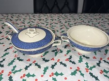2 Two x Art Deco Tureen, Lid & Spoon JG Meakin Sol Florida regd 391413