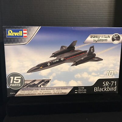 REVELL 03652 SR-71 BLACKBIRD EASY CLICK MODEL KIT-NIB-1:110 SCALE