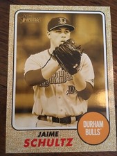 2017 Heritage Minor League Jumbo 5x7 Jaime Schultz Bulls 141 #'d 02/10 Gold
