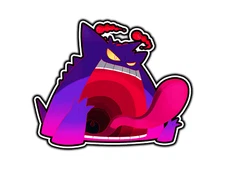 Gengar Gigantamax Waterproof Vinyl Sticker Decal Die-Cut 
