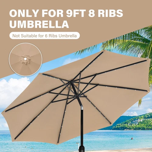 Patio Umbrella Top Canopy Replacement Cover ONLY fit 9' 8 Rib Outdoor Umbrella - Picture 42 of 58