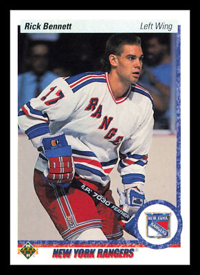Rick Bennett #540 1990-91 Upper Deck New York Rangers Hockey | eBay