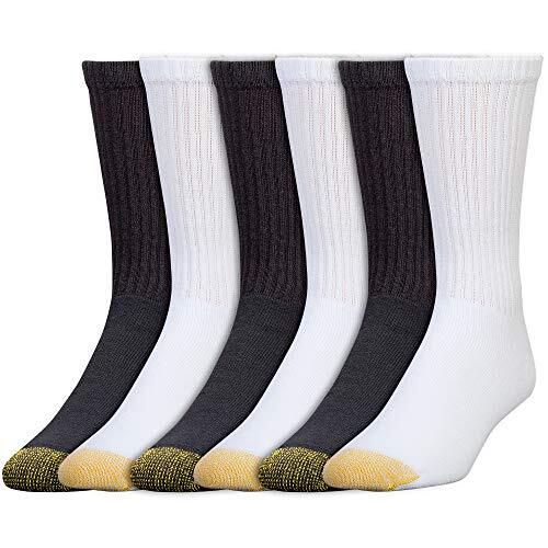 Gold Toe Men's 656s Cotton Crew Athletic Socks, Multipairs 6Pack