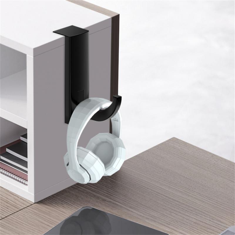 1-Universal Headphones Stand Headphone Headset Hanger Punch-free Wall Mounted PC