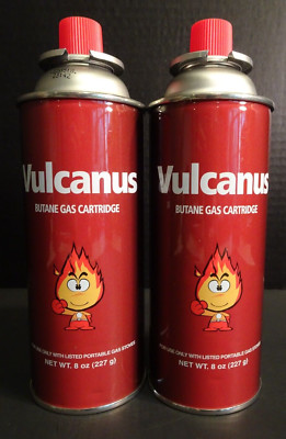 Vulcanus Butane Gas Cartridge Fuel 9 oz 227 g Set of 2 NEW