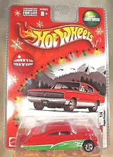 2004 Hot Wheels Holiday Rods 1/4 PURPLE PASSION Red-Green w/Real Riders 5 Spokes