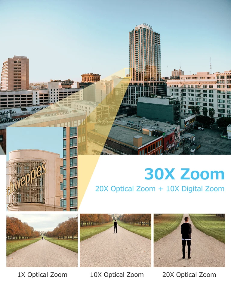 8MP 30X Zoom PoE Security Camera 4K PTZ Auto Tracking Outdoor 2-Way Audio Onvif - Image 4 of 4