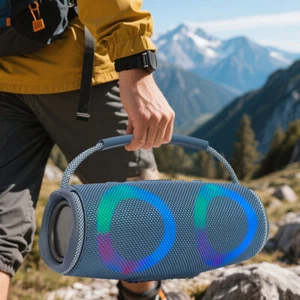 Mini Dual 4" Heavy Bass Sound System Portable Bluetooth Speaker Sub Woofer Party