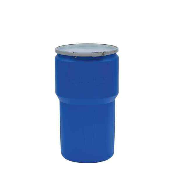 Zoro Select 55 Gallon Open Head Transport Drum – Polyethylene, Blue