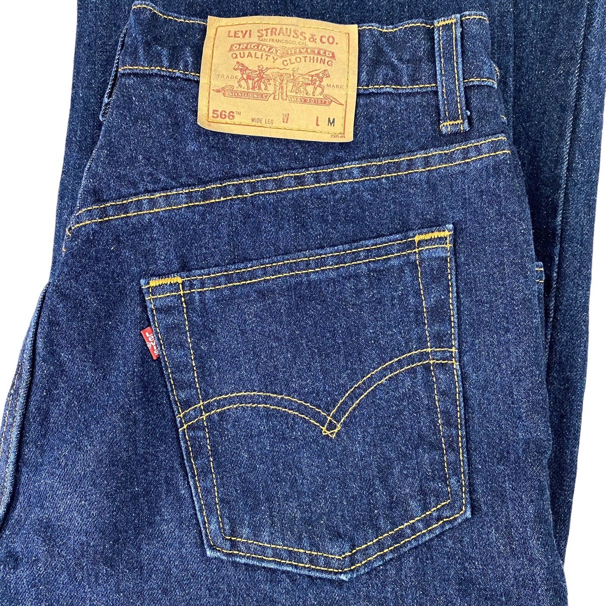 Vintage Levi's 566 Womens SZ 14 Wide Leg High Rise 90s Loose Fit