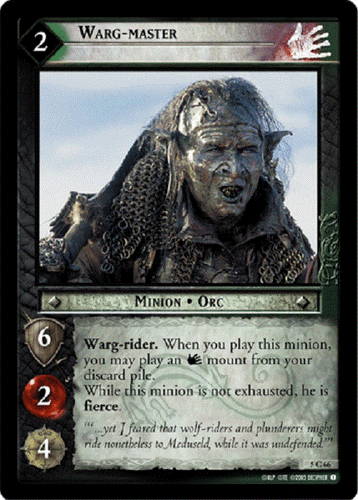 LOTR TCG Battle at Helm's Deep, Rare's/Uncommons/Common Single Card Sale Part 2 - Picture 27 of 41