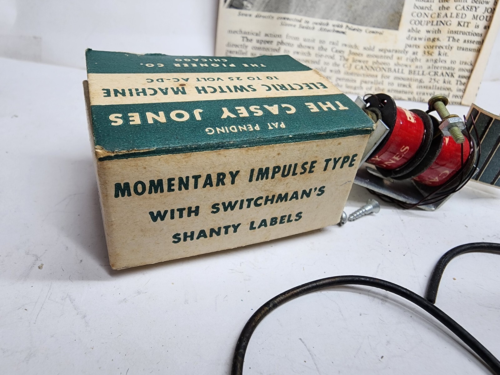 Vintage Casey Jones Switch Machine Momentary Impulse Model Train