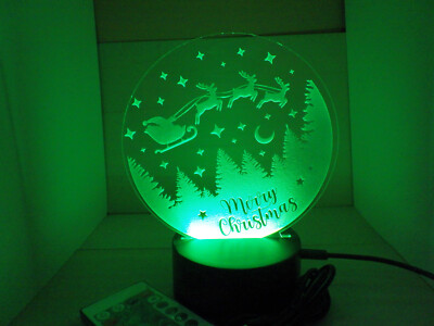 Custom Engraved Holiday Merry Christmas LED Light Flying Santa Claus with Remote