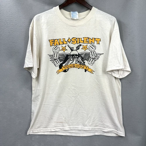 Fall Silent Shirt Mens Large Punk Thrash Metal 1990s vintage concert t-shirt, vintage, size L, single stitch, B+ condition