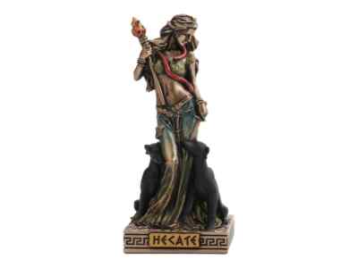 Hekate griechische Göttin der Magie Miniaturfigur kalt gegossen Bronze & Harzstatue