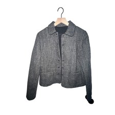 Pendleton Womens Size Small Charcoal Virgin Wool Jacket
