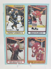 1990-91 O-Pee-Chee OPC Hockey Bottom Panel Uncut Makarov Beaupre Turgeon Wilson