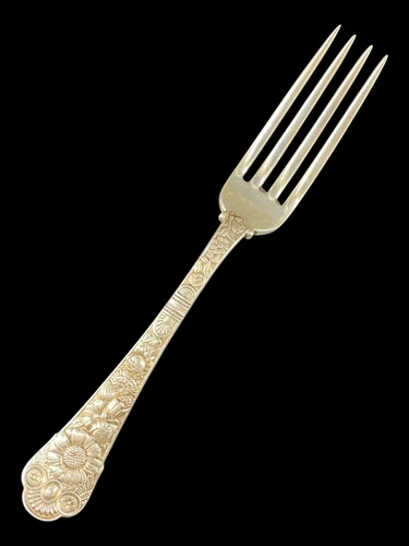 Cluny by Gorham Sterling Silver Art Nouveau Floral Repousse Dinner Fork 7.65"