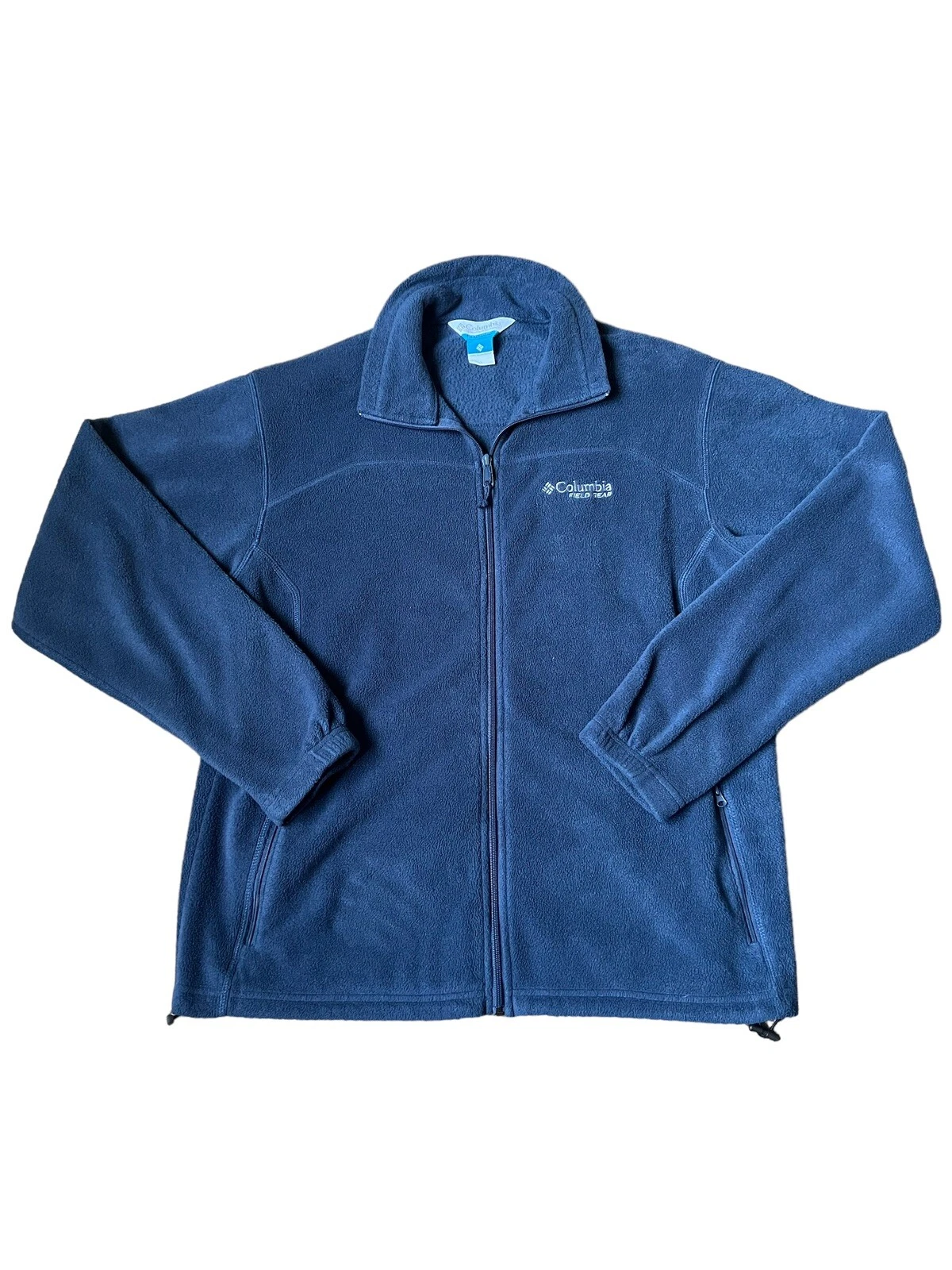 Columbia Field Gear Full Zip Fleece Jacket Coat Mens Size Large Navy Blue