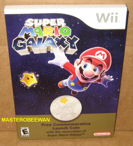 Pièce de lancement commémorative Super Mario Galaxy uniquement Wii neuve (pas de jeu) - Photo 1 sur 4