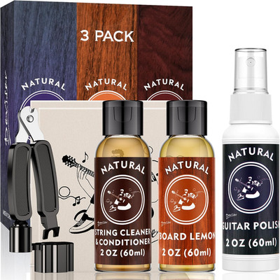 Deviser Guitar Cleaning,All in ONE Kit,Fretboard Lemon Oil,Polish,Guitar String-